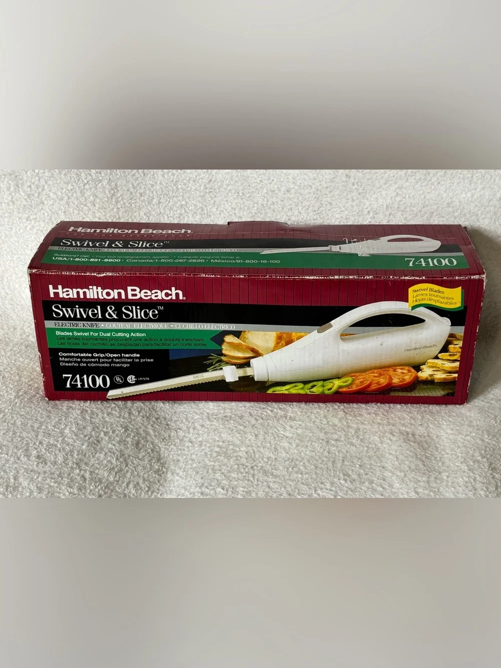 Hamilton Beach White Electric Slicing Knife